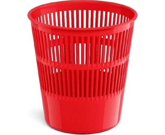 Сетчатая пластиковая корзина для бумаг ErichKrause Classic 9 л, красный 55911 