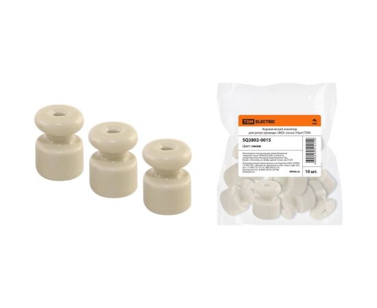 Керамический изолятор TDM для ретро провода «эко» сосна (10шт) SQ2802-0015 