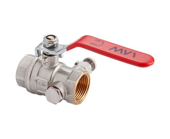 Шаровой кран со спускником MVI ДУ 15, 1/2"" ВН/ВН BV63004 
