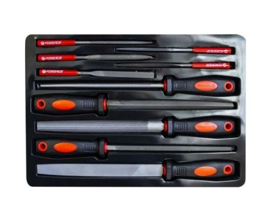 Набор разнопрофильных напильников Forsage 10 предметов, в ложементе F-5056N 50160 