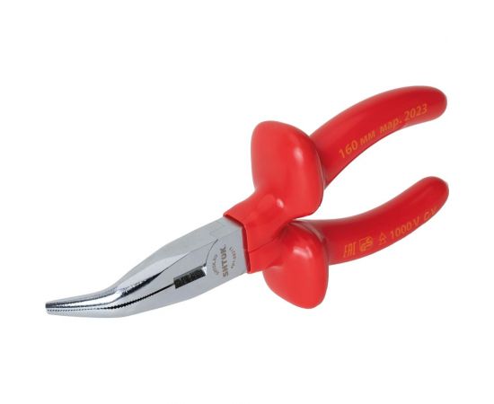 Тонкогубцы SHTOK изогнутые, 160 мм 08215 