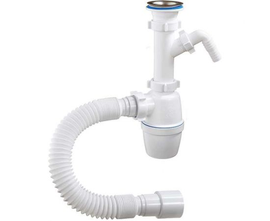 Бутылочный сифон ORIO 1 1/2x40 с одним отводом и гибкой трубой 40-40/50 А-40059 