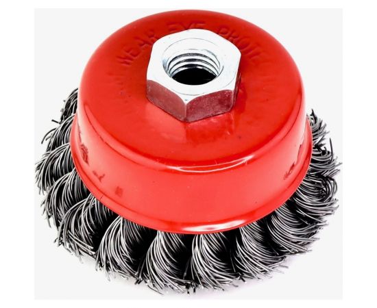 Щетка чашечная жгутовая 65 мм, М14, ворс сталь 0.50 мм для УШМ 13-020 EuroBrush EB-AST1 