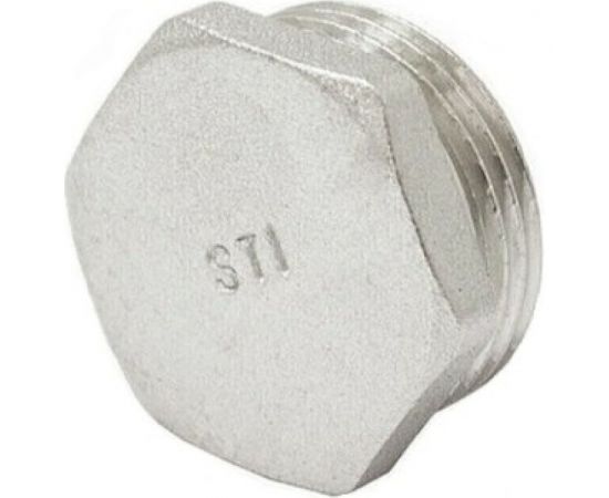 STI Заглушка латуннаяДу20 (3/4") Ру16 наружная резьба никелированная D270-00248 