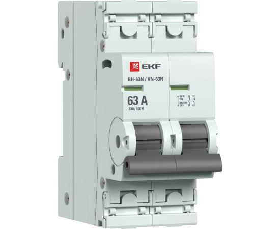 Выключатель нагрузки EKF 2P 63А ВН-63N PROxima S63263 