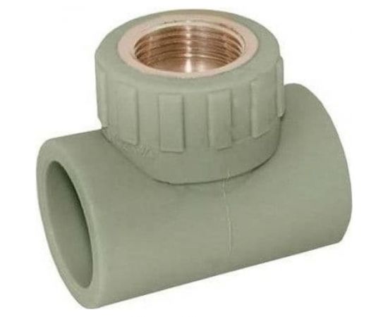 Тройник RTP PN25 комбинированный, внутренняя резьба D32х1/2 мм, серая 10990 