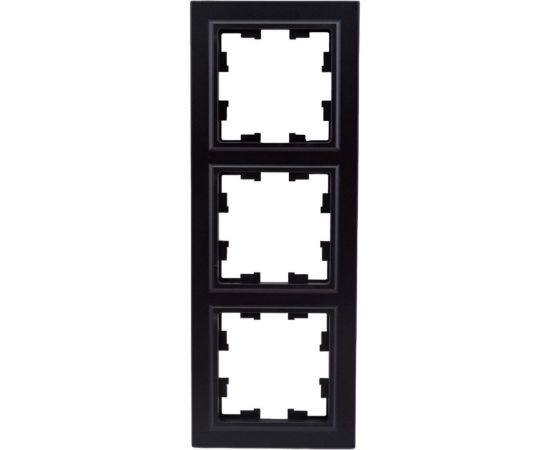 3-местная рамка IEK Brite ру-3-брч черный BR-M32-K02 
