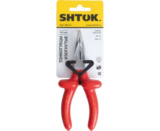 Тонкогубцы SHTOK изогнутые, 160 мм 08215 – изображение 6