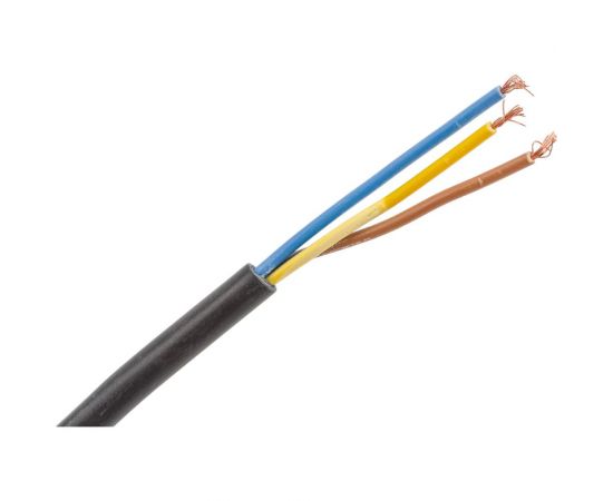 Шнур с евро вилкой АБК-СИЛА с заземляющим контактом ПВС 3х0,75мм.кв. 2м чёрный 50067012 – изображение 3