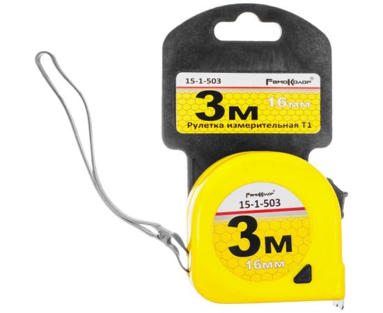 Рулетка T1 3 м, 16 мм РемоКолор 15-1-503 – изображение 4