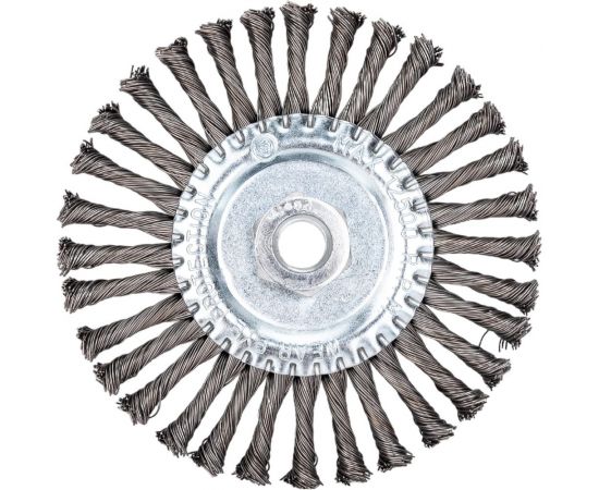 Щетка крученая плоская 125 мм для УШМ Дело Техники 275125 – изображение 3
