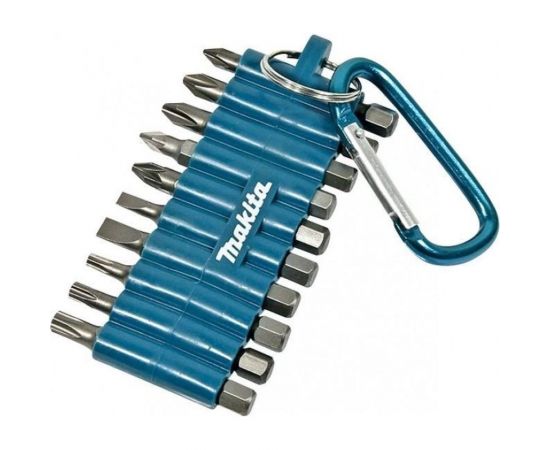 Набор бит 10 шт с карабином Makita D-65028 – изображение 2