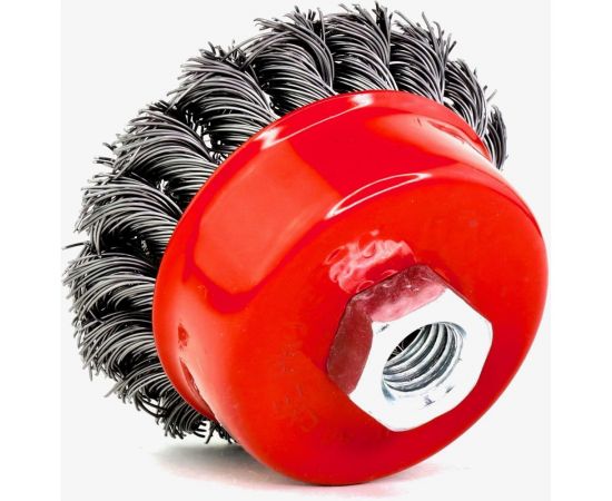 Щетка чашечная жгутовая 65 мм, М14, ворс сталь 0.50 мм для УШМ 13-020 EuroBrush EB-AST1 – изображение 5