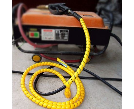 Спиральная пластиковая защита PARLMU SG-26-F12-k10 полипропилен, размер 26, плоская поверхность, цвет желтый, длина 10 м PR0200500-10 – изображение 3