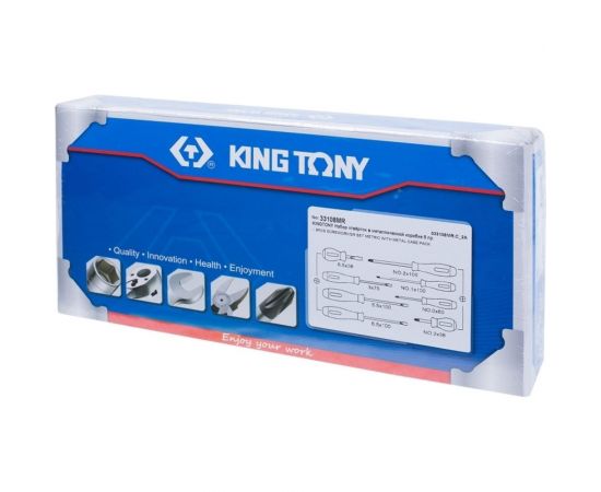 Набор отверток в металлическом кейсе 8шт KING TONY 33108MR – изображение 2