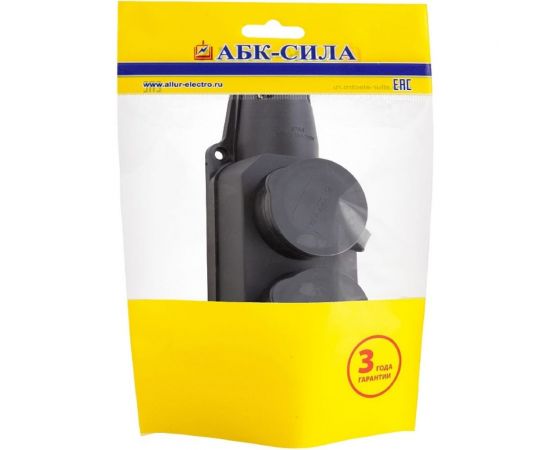 Двухместный розеточный блок АБК-СИЛА с крышками каучук 16А 220В IP- 44 2903031 – изображение 6