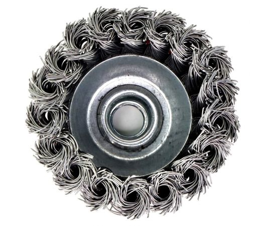 Щетка чашечная жгутовая 65 мм, М14, ворс сталь 0.50 мм для УШМ 13-020 EuroBrush EB-AST1 – изображение 4