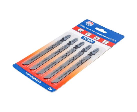 Пилка полотно для электролобзика Т101B, 5 шт TORGWIN T151836 – изображение 3