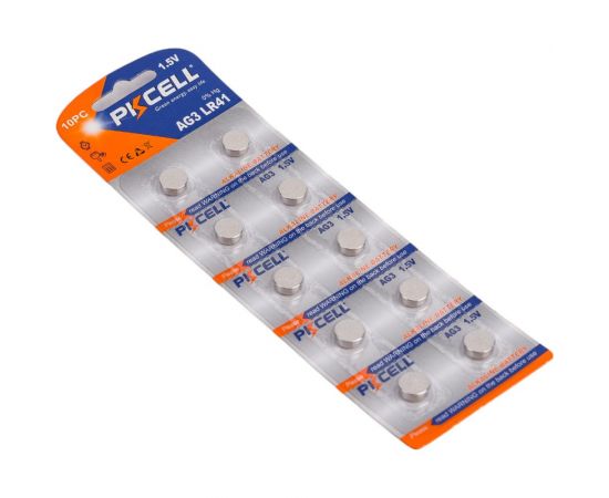 Щелочной/алкалиновый элемент питания PKCELL тип - LR41AG3 10 шт в блистере AG3-10B – изображение 2