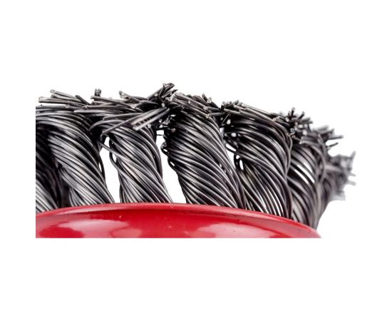 Щетка-чашка (65 мм; М14; крученая проволока) для УШМ vertextools 12200-065 – изображение 3