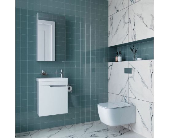 Зеркальный шкаф ИТАНА Александра 45 450х130х750 22489 – изображение 3