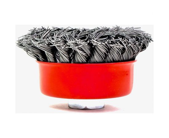 Щетка чашечная жгутовая 65 мм, М14, ворс сталь 0.50 мм для УШМ 13-020 EuroBrush EB-AST1 – изображение 2