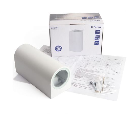 Садово-парковый светильник FERON 230V 2*GU10, DH015, белый (на стену) 48340 – изображение 4