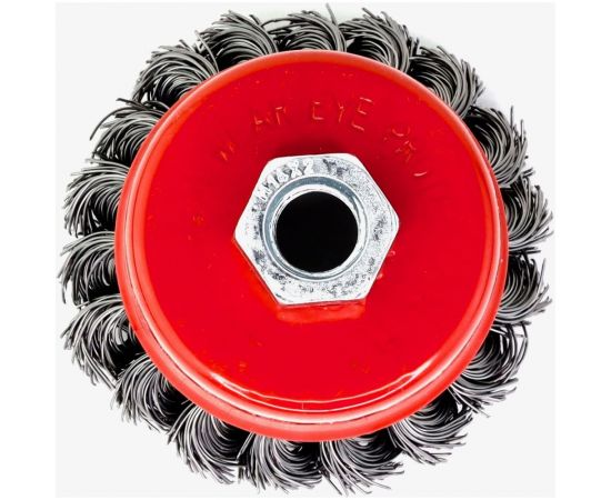 Щетка чашечная жгутовая 65 мм, М14, ворс сталь 0.50 мм для УШМ 13-020 EuroBrush EB-AST1 – изображение 6