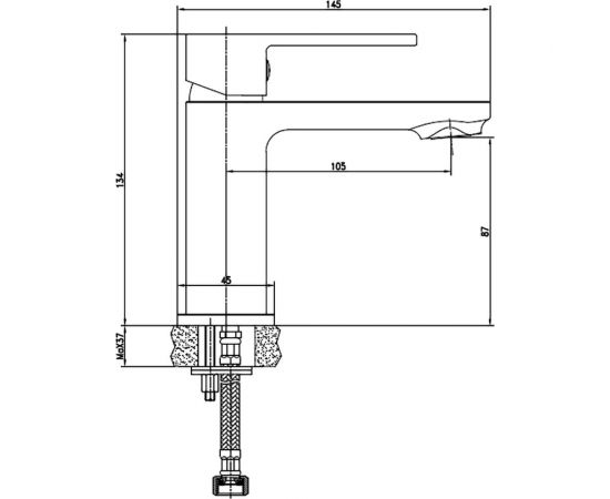 Смеситель для раковины Cersanit SMART однорычажный 63047 – изображение 2