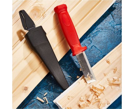 Нож-стамеска REXANT нержавеющая сталь, лезвие 75х22 мм 12-4934 – изображение 6