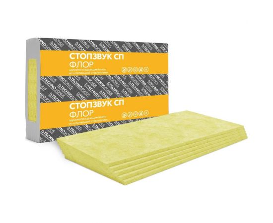 Плита шумопоглощающая Техносонус СтопЗвук СП Флор (8 шт, 1,2х0,6 м, 20 мм, 5,76 м2) 1300400017 