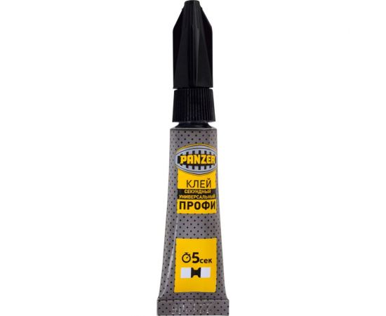 Секундный универсальный клей PANZER профи, 3 г 246390 