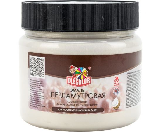 Акриловая эмаль OLECOLOR перламутровая, универсальная, золотой жемчуг, 0.3 кг 4300006108 