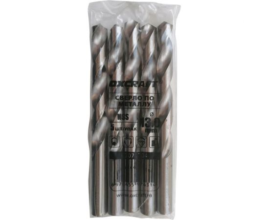 Сверло по металлу (5 шт; 13 мм; HSS) OXCRAFT PO000147778 