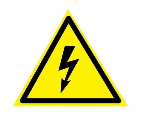 Наклейка знак электробезопасности Опасность поражения электротоком REXANT 85x85x85 мм 20шт 56-0006-4 