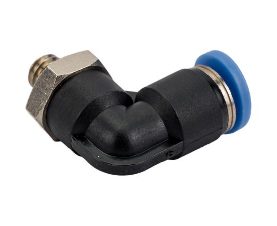 Фитинг цанговый угловой с наружной резьбой M6x1 для трубки диаметром 4 мм SHPI PL 04-M6 