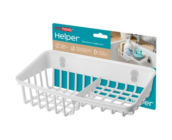 Подвесной держатель Econova Helper на присосках, 236х125х79 мм, белый 433227316 