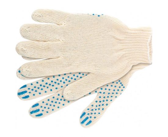 Перчатки Россия х/б, ПВХ-покрытие ""Точка"", 7 класс 67772 