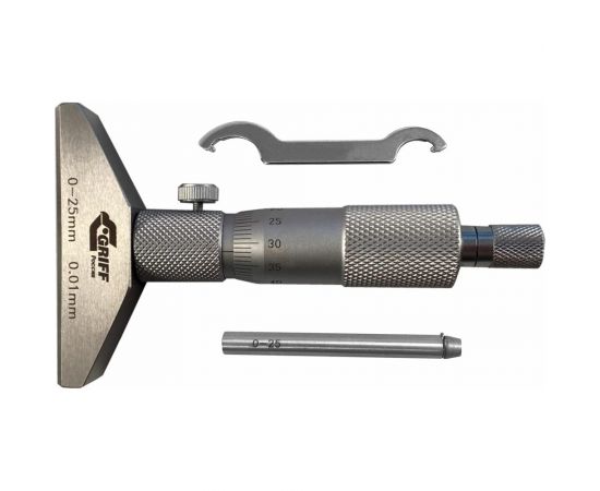 Микрометрический глубиномер ГМ 25 ГОСТ 7470-92 /пр-во Guilin Measuring/ GRIFF D102003 – изображение 3
