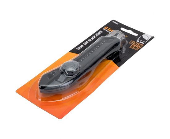 Канцелярский нож STARTUL выдвижной 18 мм Black Line ST0922 – изображение 3