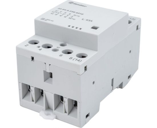 Модульный контактор Finder 4НО, контакта 63А, = 230В AC/DC, - AgSnO2, 226402304310 – изображение 4