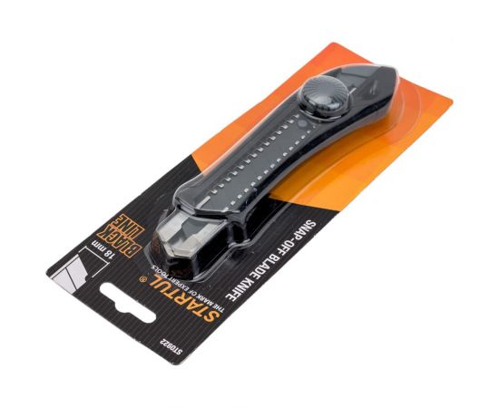 Канцелярский нож STARTUL выдвижной 18 мм Black Line ST0922 – изображение 2