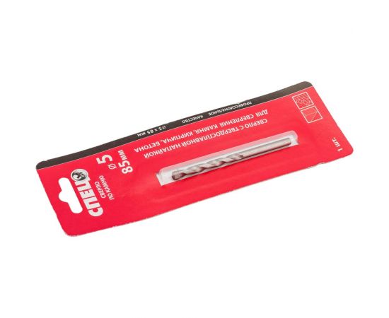 Сверло по камню с твердосплавной напайкой (5х85 мм) СПЕЦ-0320002 – изображение 3