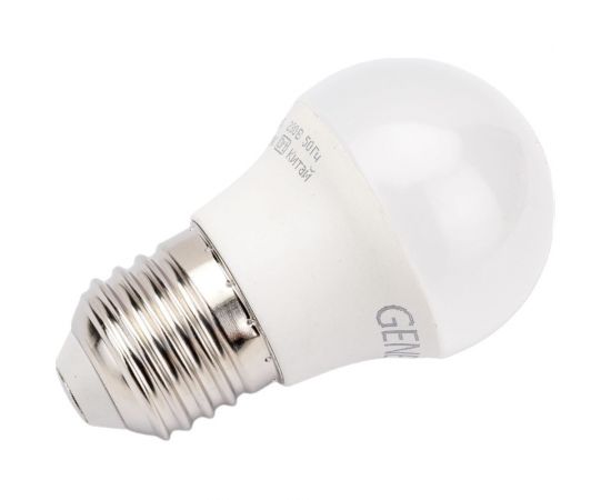 Светодиодная лампа GENERICA G45 шар 8Вт 230В 6500К E27 LL-G45-08-230-65-E27-G – изображение 2