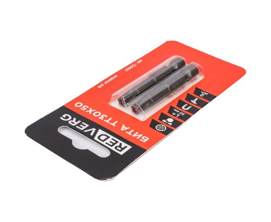Бита Torx Tamper ТТ30, 50 мм, 2 шт. REDVERG 6623509 – изображение 2