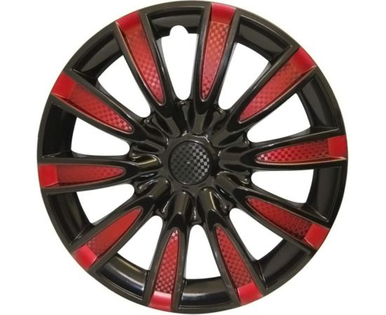 Колпак колеса REDMARK Торнадо R14, микс, красный, пружина, 2 шт. RM11450 