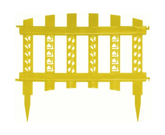 Декоративный заборчик Дачная мозаика "Палисадник" желтый 10672 
