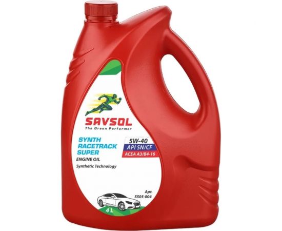 Моторное масло SAVSOL SSS синтетическое, 5W-40, ACEA A3/B4-16, API SN/CF, 4 л SS05-004 