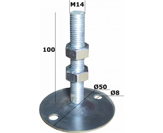 Винтовая опора ООО СЗЦМ М14x100 с гайкой 00-00002181 