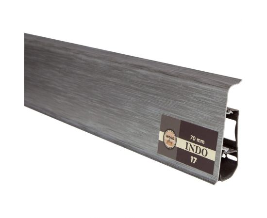 Плинтус Arbiton Indo 17 Алюминий, 2500x70x26 мм 61606 